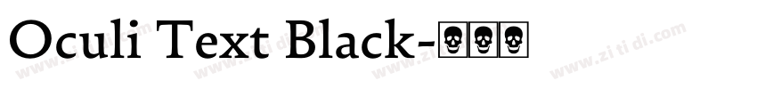 Oculi Text Black字体转换